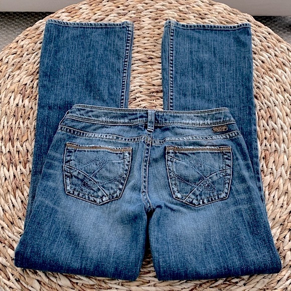 Silver Tina Distressed Low Rise Bootcut Jean - Picture 5 of 16